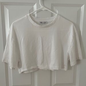 Zara Classic White Crop Top
